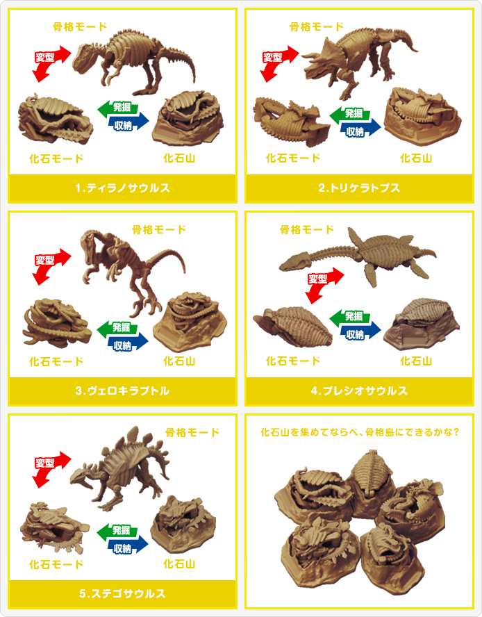 発掘恐竜 カセキング 骨格島の伝説