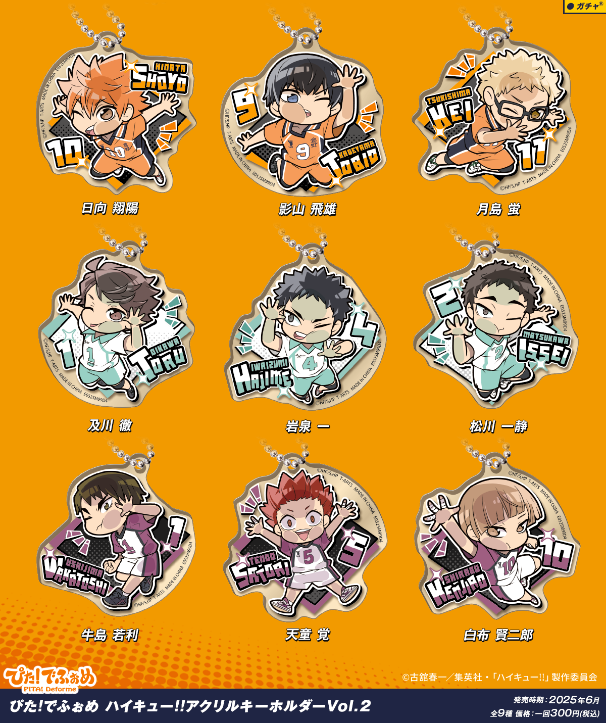 ぴた！でふぉめ ハイキュー!! キーホルダー2