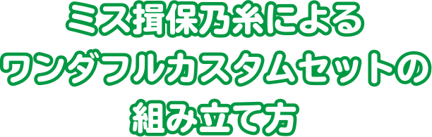 ミス揖保乃糸によるワンダフルカスタムセットの組み立て方