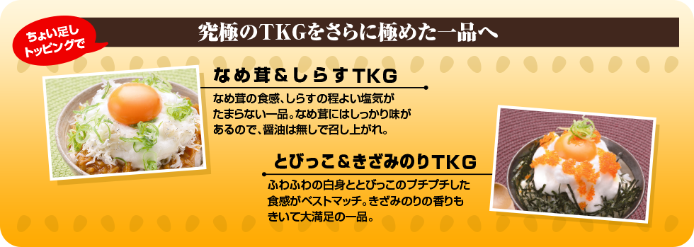 究極のTKGをさらに極めた一品へ